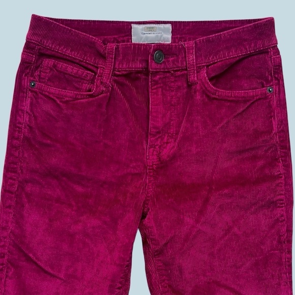 Current/Elliott The Stiletto Corduroy Pant Size 27 Magenta Excellent Condition - Picture 5 of 9